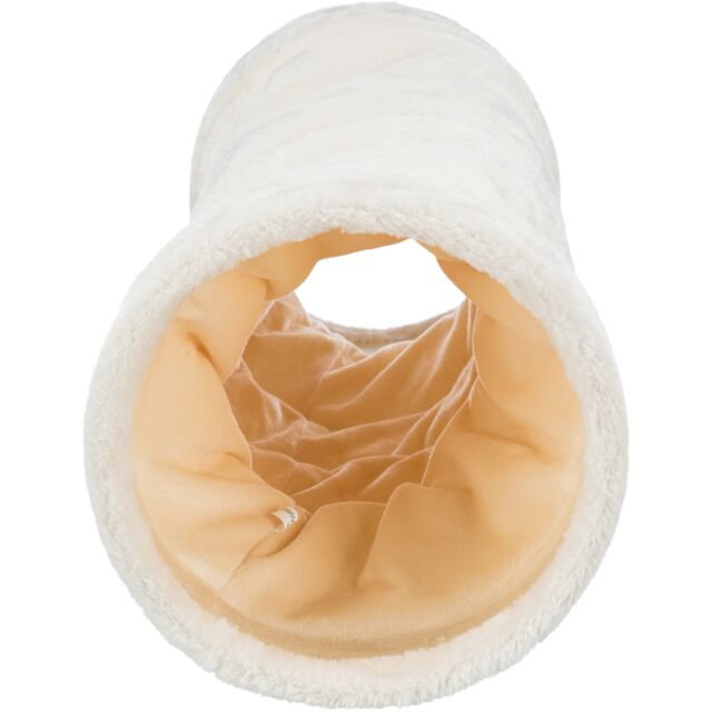 Trixie Kattentunnel Beige - Zachte speeltunnel voor katten met knisperfolie