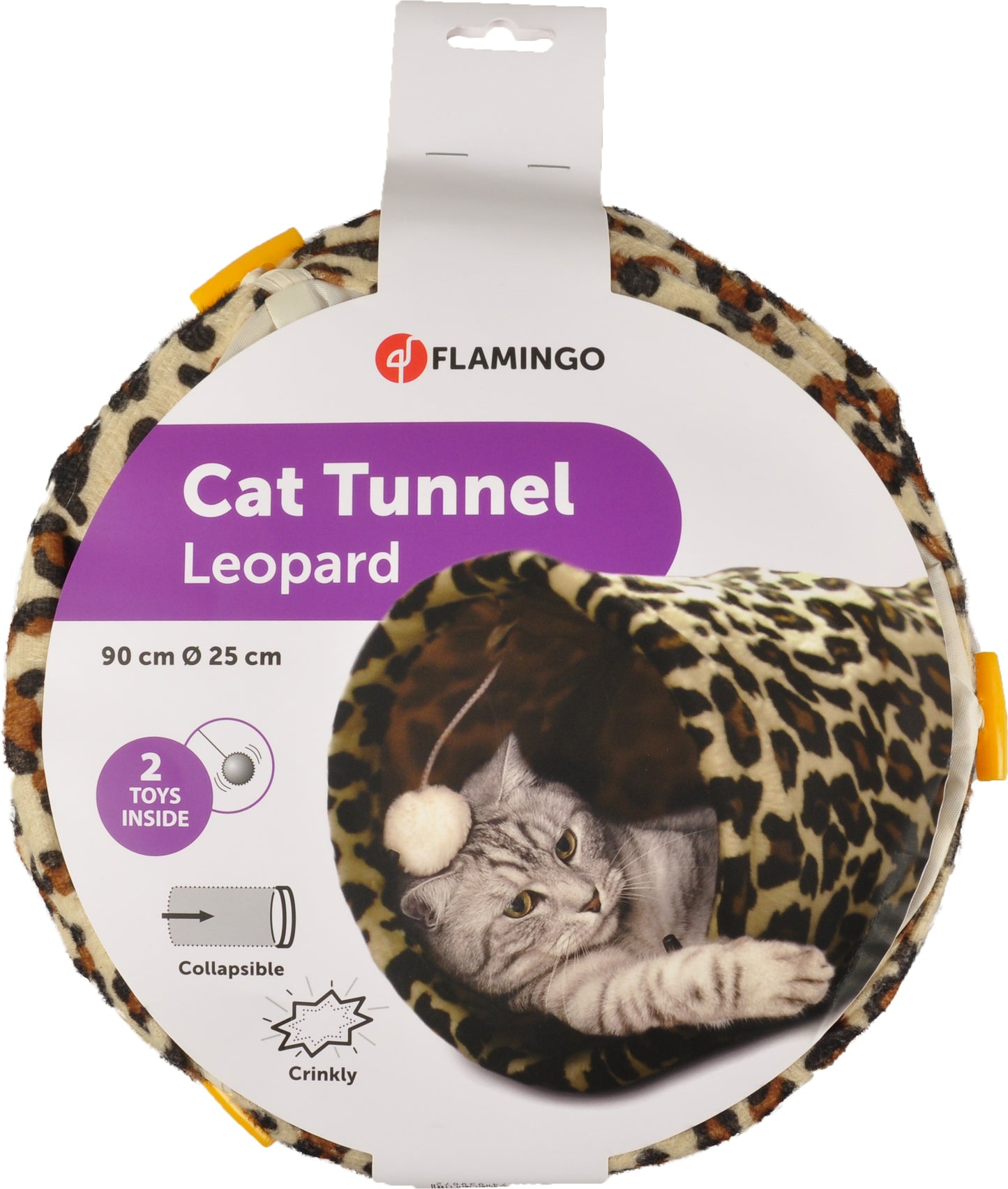 Flamingo Leopard Speeltunnel voor katten – Duurzame en comfortabele tunnel
