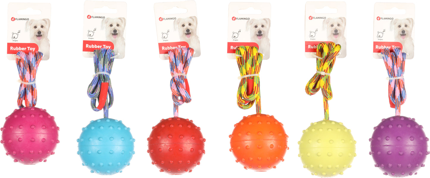 Rula trektouw met rubberen bal en belletje