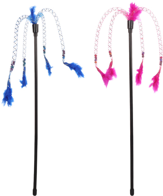 Kattenhengel Narcy met belletjes, veren en tentakels