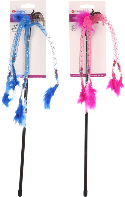 Kattenhengel Narcy met belletjes, veren en tentakels