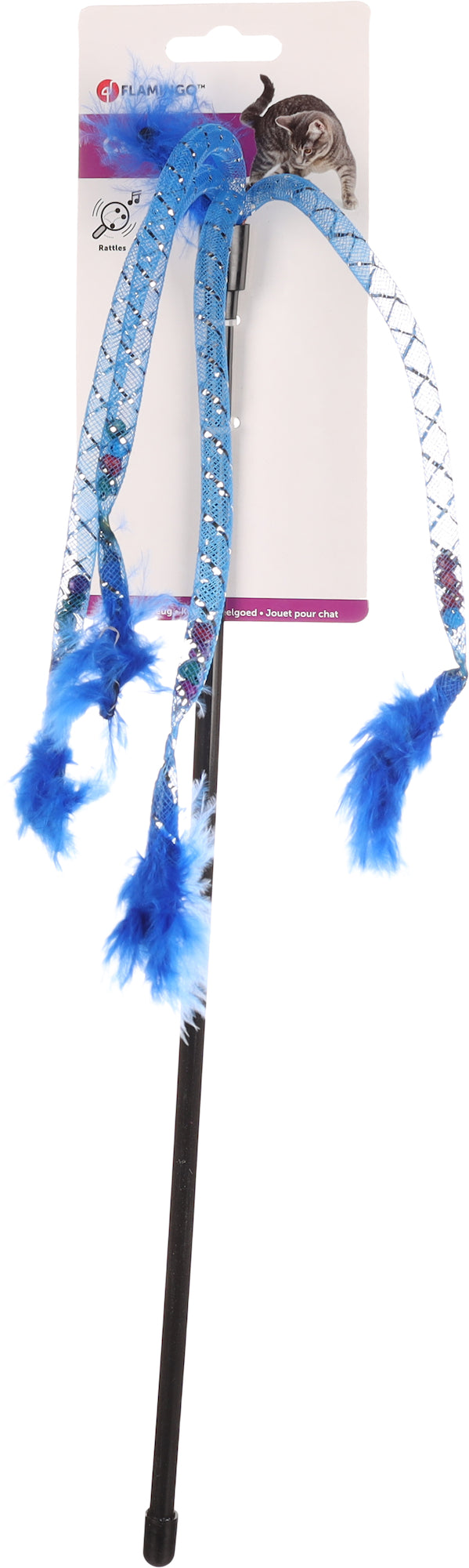 Kattenhengel Narcy met belletjes, veren en tentakels