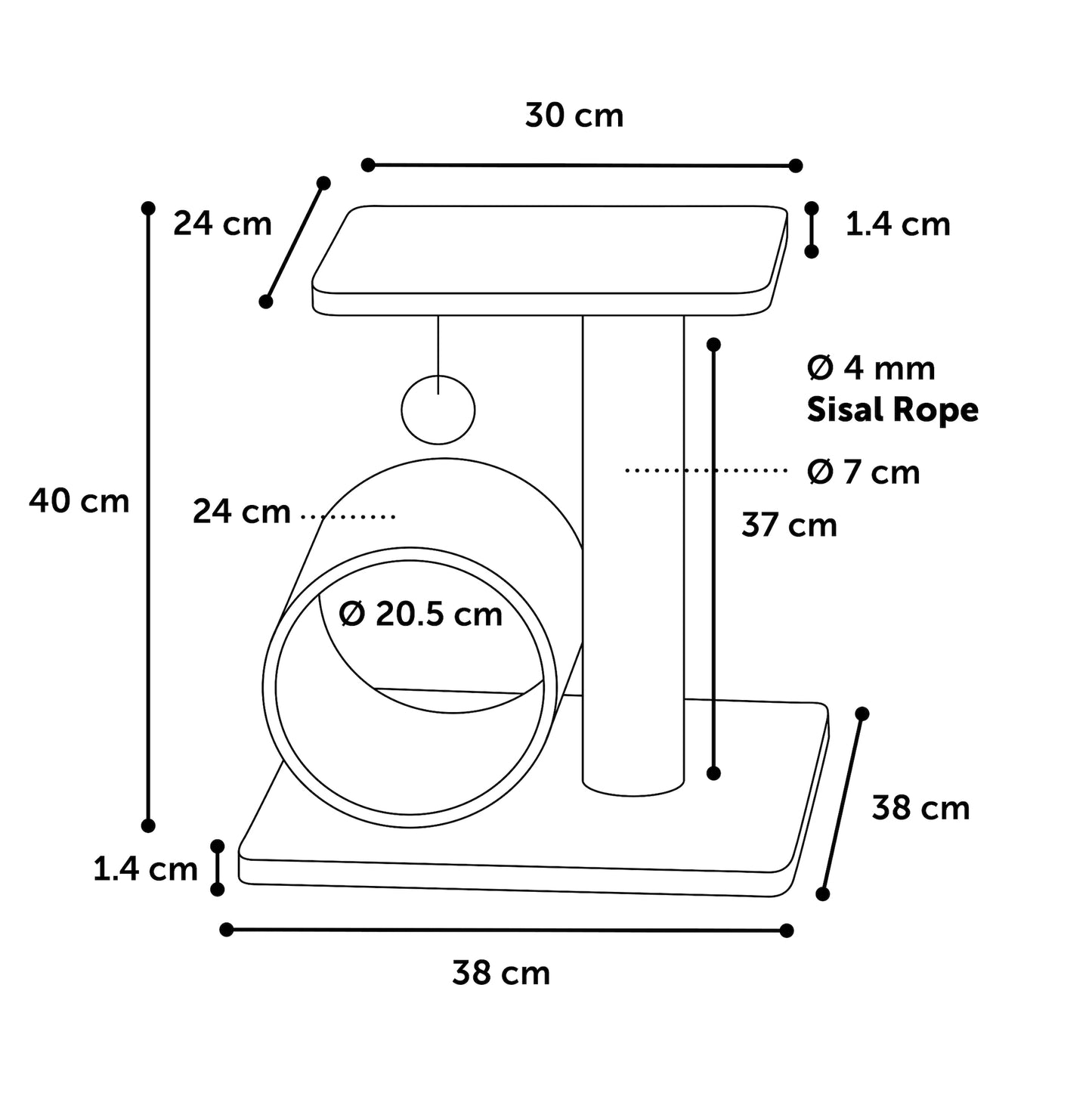 Flamingo krabpaal Triolet - Beige‑Ecru